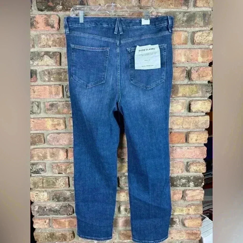 NWT Good American Good Classic Hi-Rise Skinnyish Fit Size 18 Blue681 MRSP $169 - Picture 4 of 5
